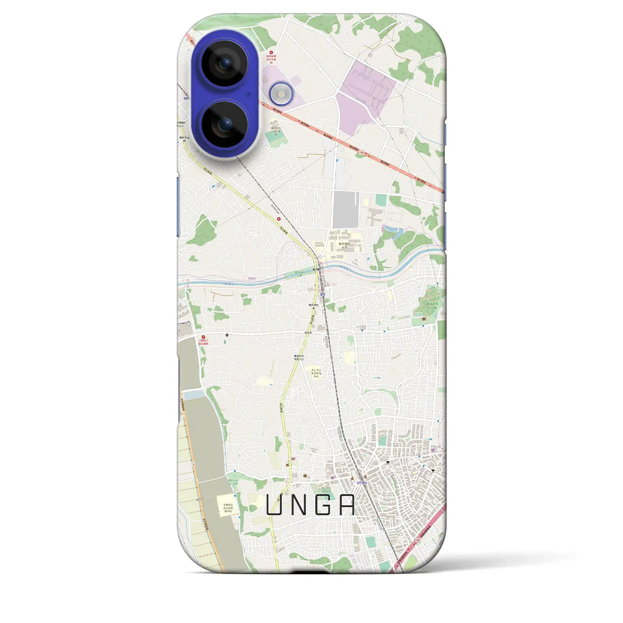【運河(千葉県)】地図柄iPhoneケース(バックカバータイプ)ナチュラル・iPhone 16 Pro Max 用