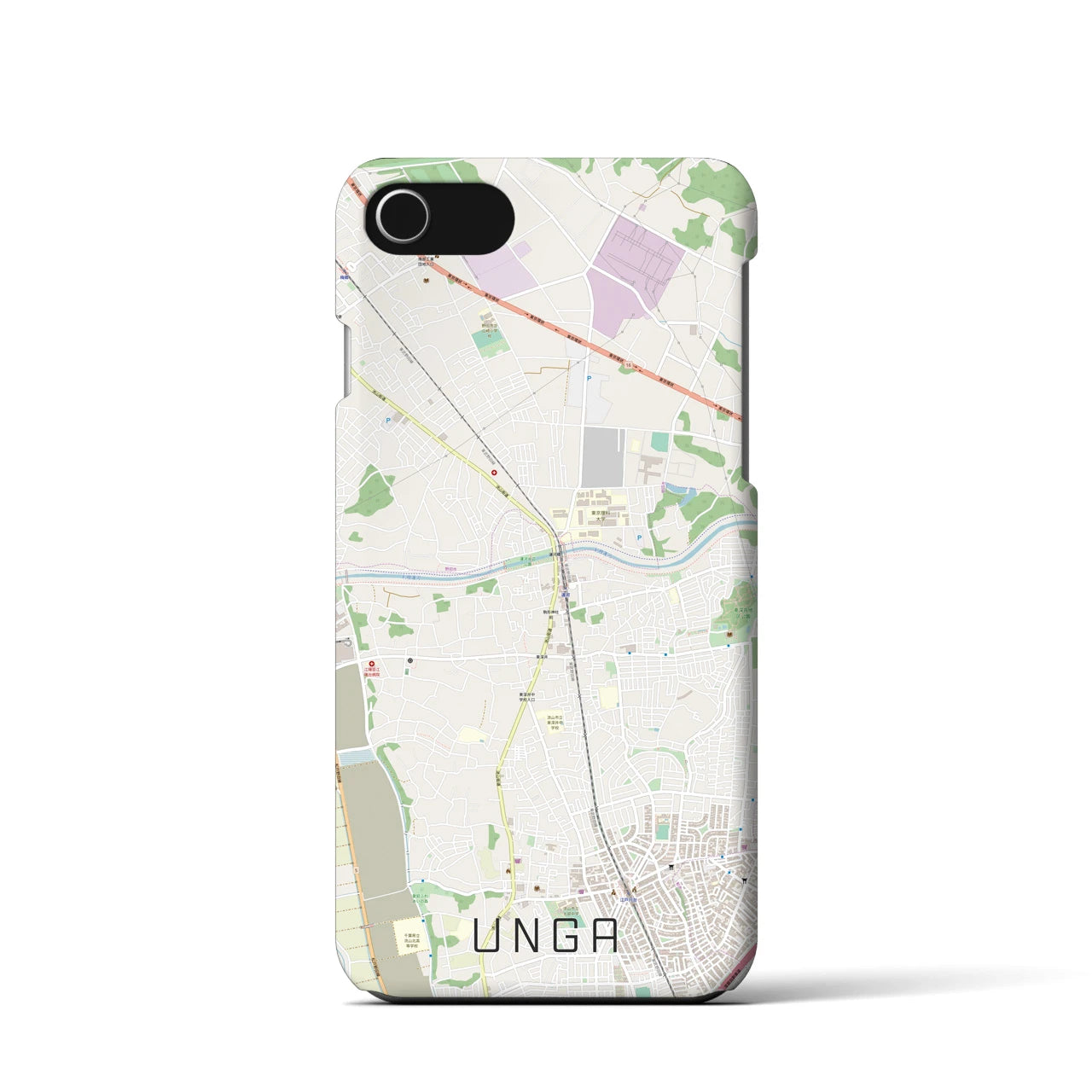 【運河(千葉県)】地図柄iPhoneケース(バックカバータイプ)