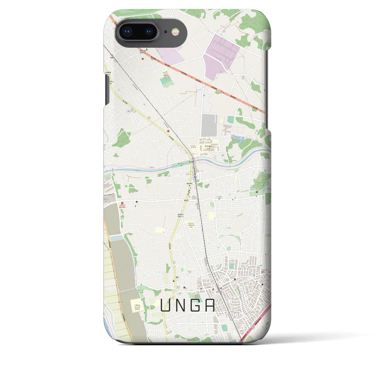【運河(千葉県)】地図柄iPhoneケース(バックカバータイプ)