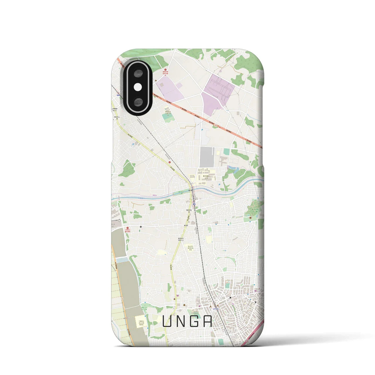 【運河(千葉県)】地図柄iPhoneケース(バックカバータイプ)