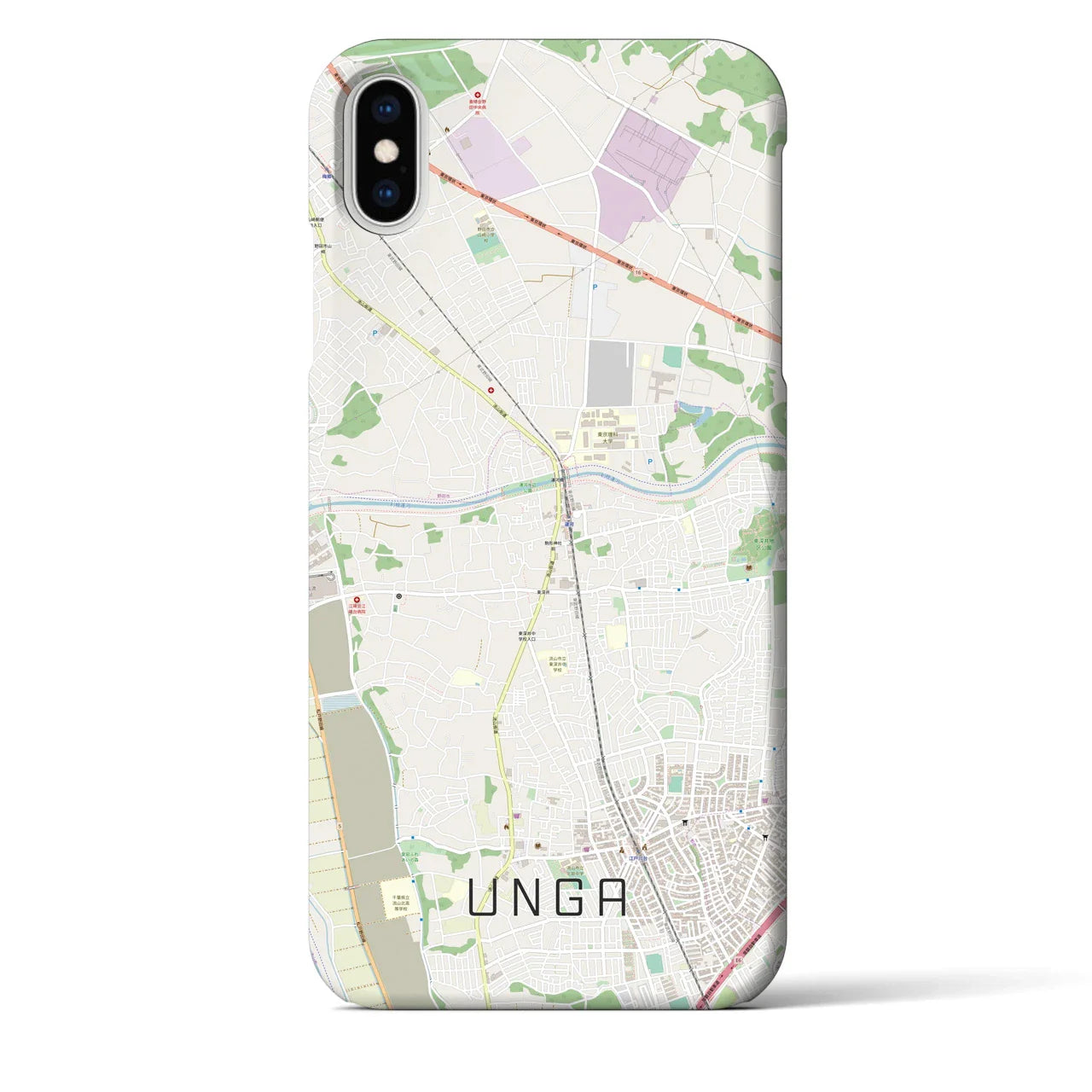 【運河(千葉県)】地図柄iPhoneケース(バックカバータイプ)