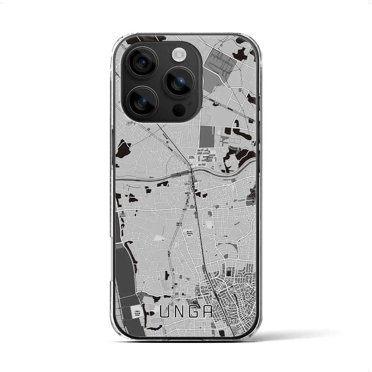 【運河(千葉県)】地図柄iPhoneケース(クリアタイプ)
