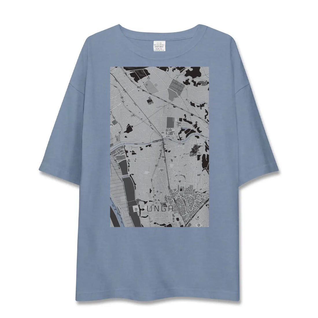 【運河(千葉県)】地図柄ビッグシルエットTシャツ