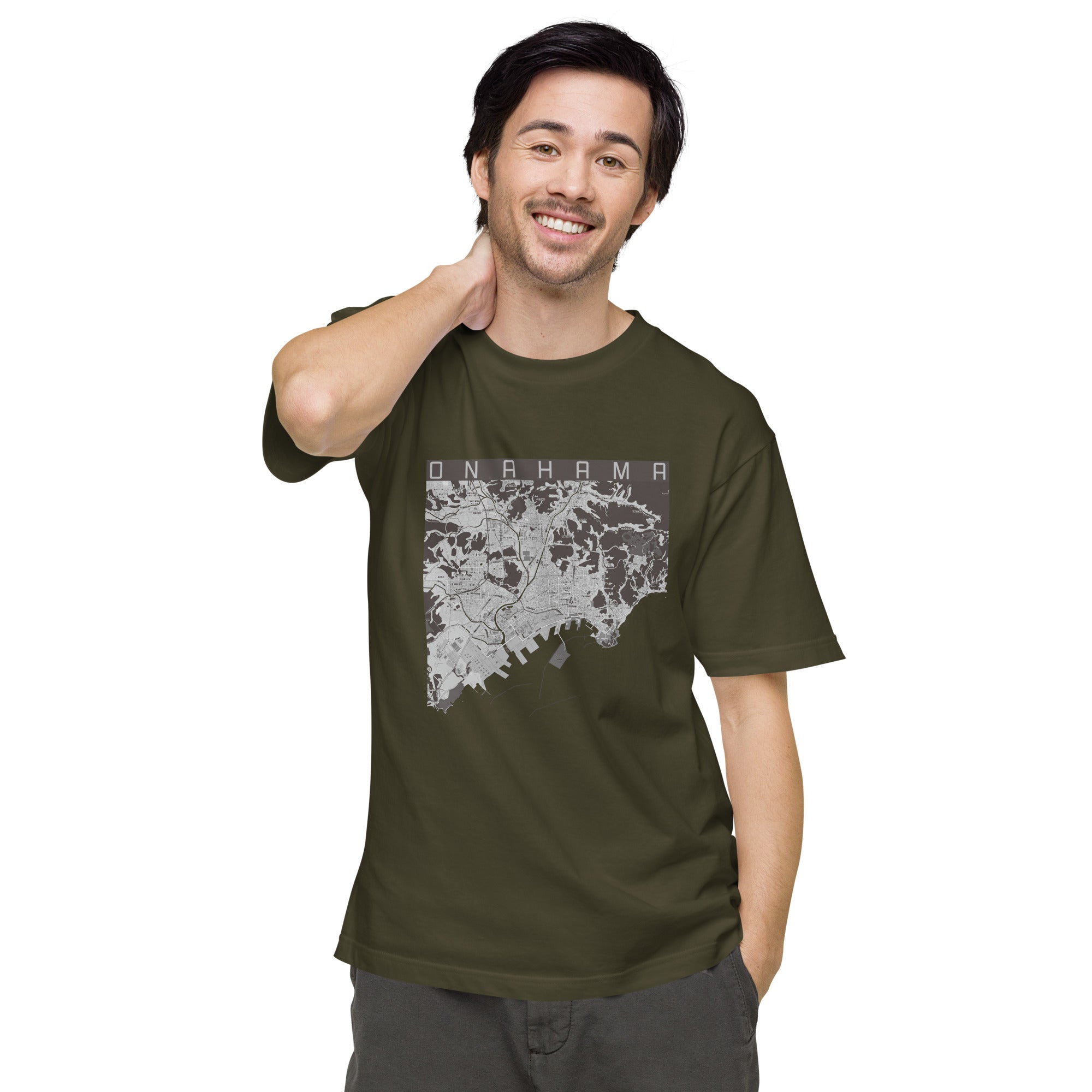 【小名浜(福島県)】地図柄ヘビーウェイトTシャツ