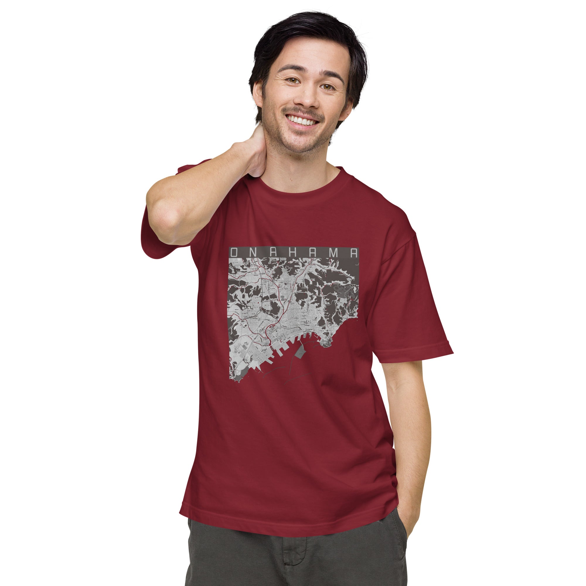 【小名浜(福島県)】地図柄ヘビーウェイトTシャツ