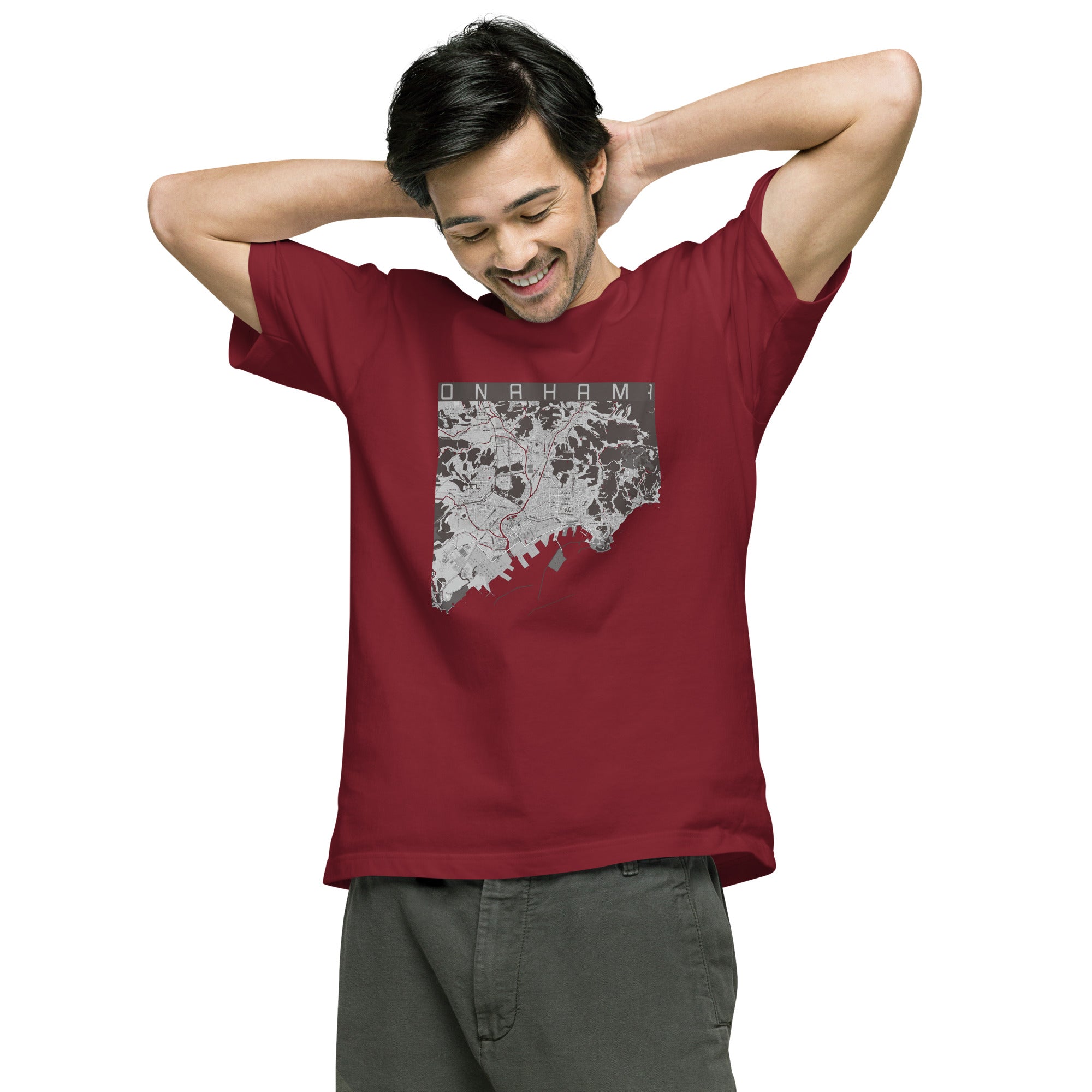 【小名浜(福島県)】地図柄ヘビーウェイトTシャツ