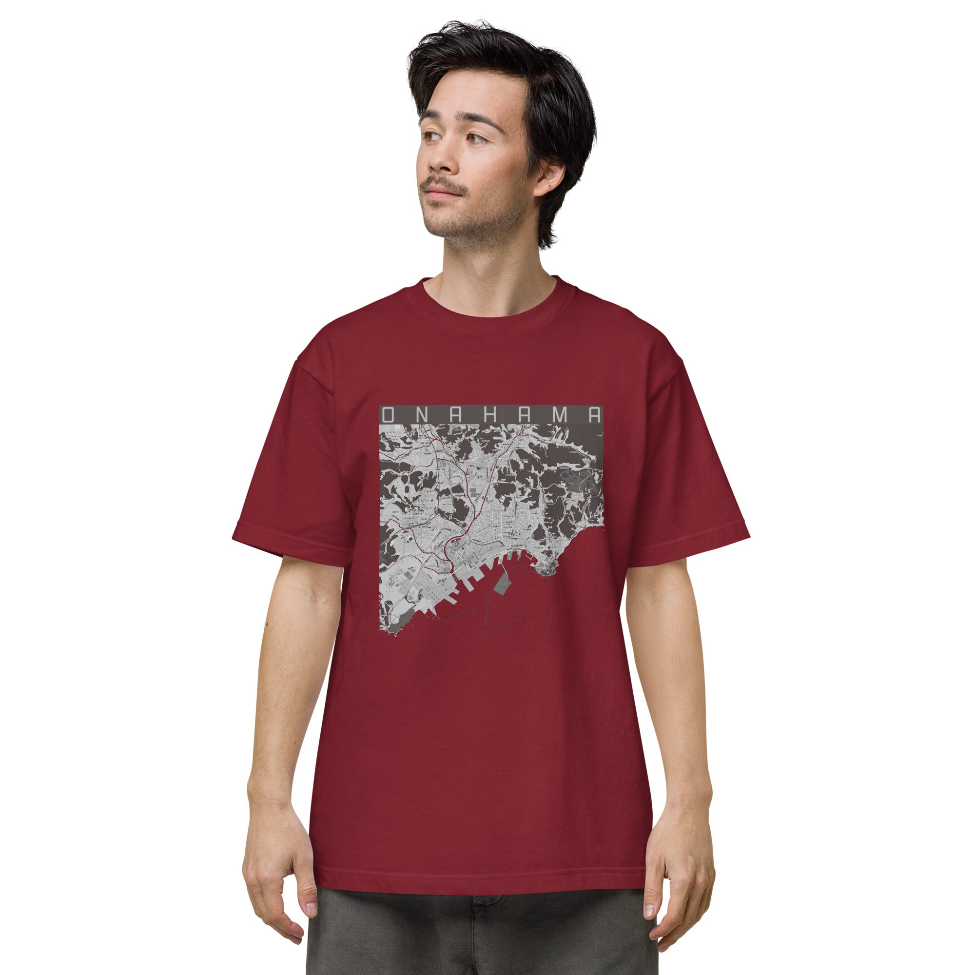 【小名浜(福島県)】地図柄ヘビーウェイトTシャツ