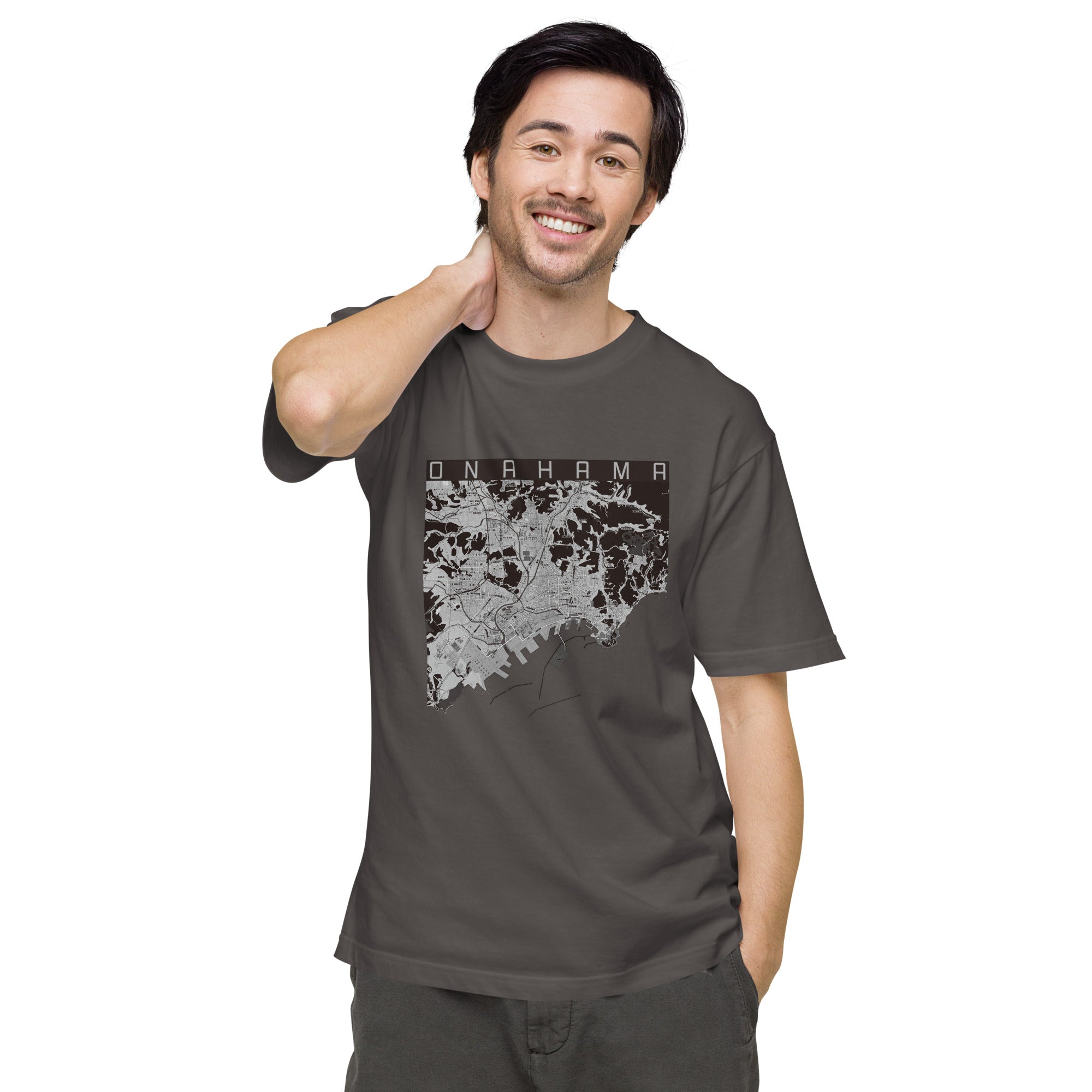 【小名浜(福島県)】地図柄ヘビーウェイトTシャツ