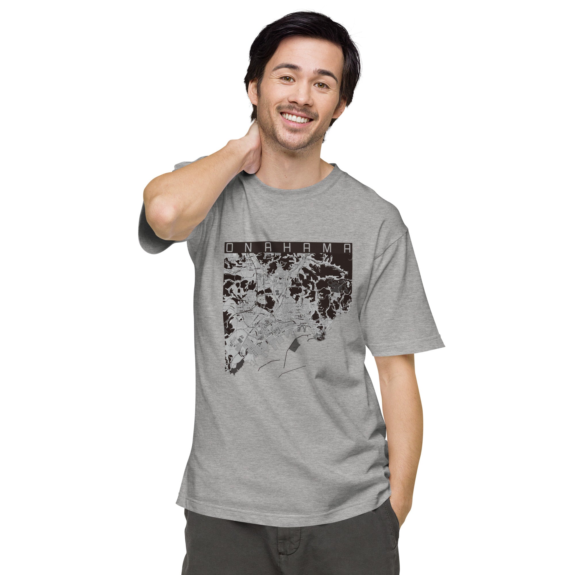 【小名浜(福島県)】地図柄ヘビーウェイトTシャツ