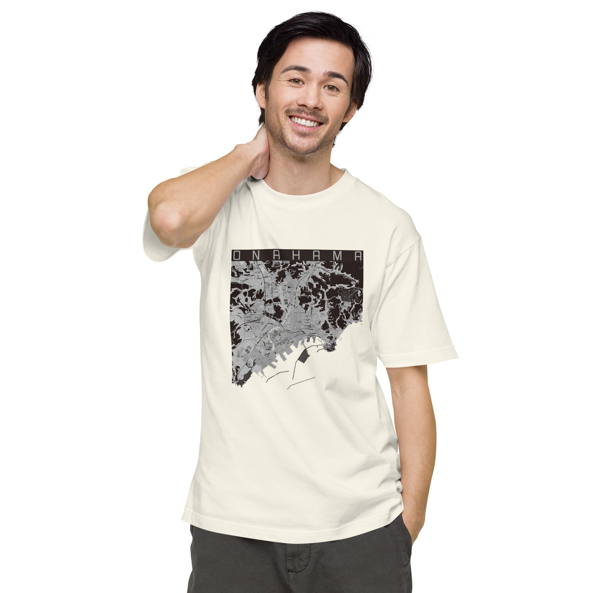 【小名浜(福島県)】地図柄ヘビーウェイトTシャツ