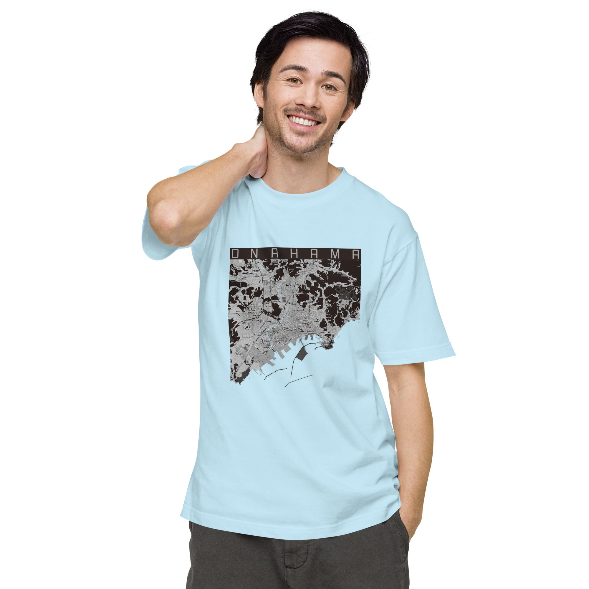 【小名浜(福島県)】地図柄ヘビーウェイトTシャツ