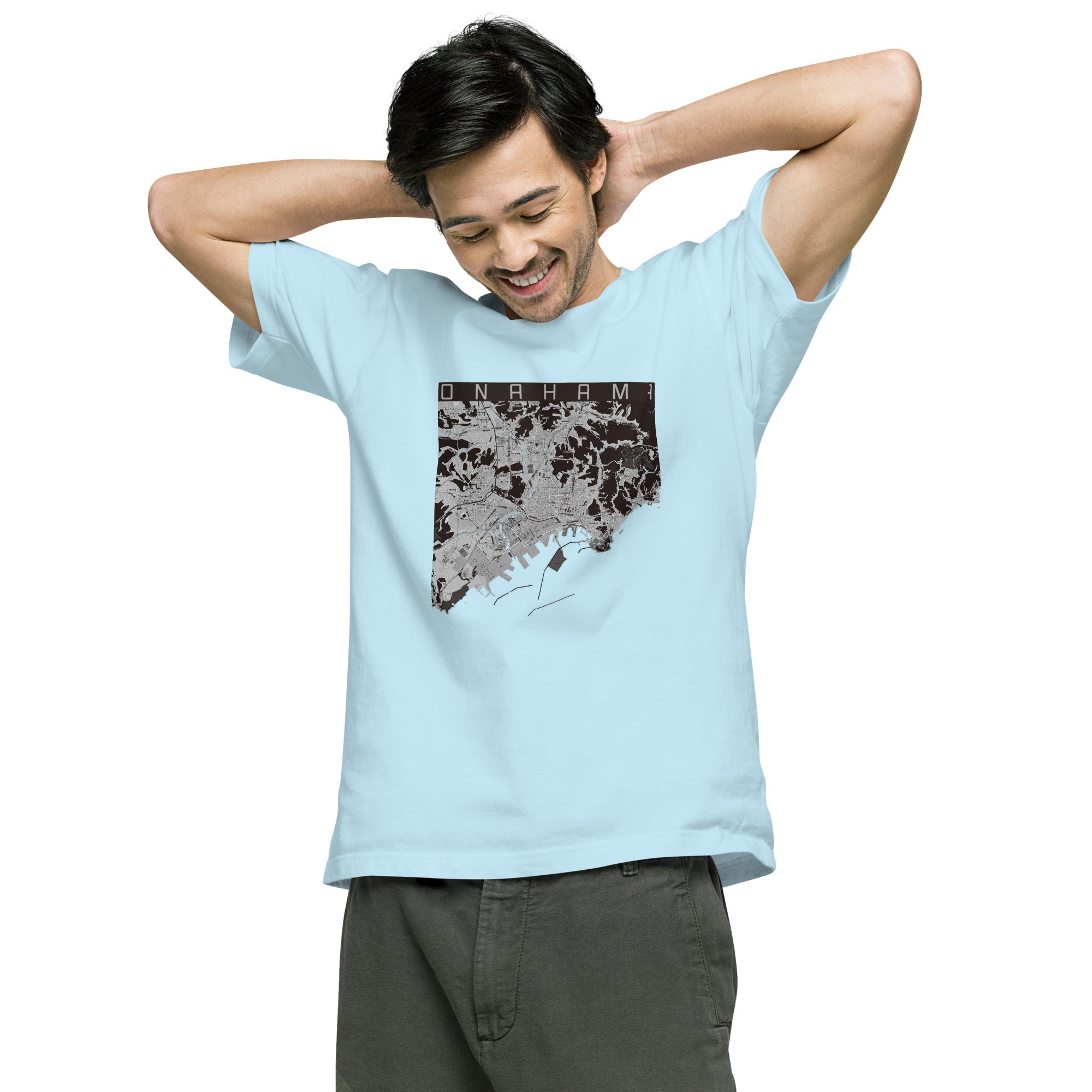 【小名浜(福島県)】地図柄ヘビーウェイトTシャツ