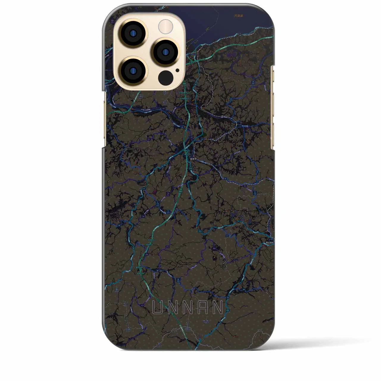 【雲南(島根県)】地図柄iPhoneケース(バックカバータイプ)