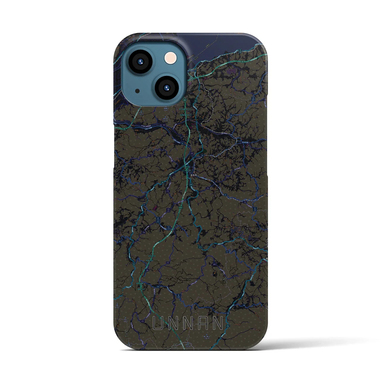 【雲南(島根県)】地図柄iPhoneケース(バックカバータイプ)