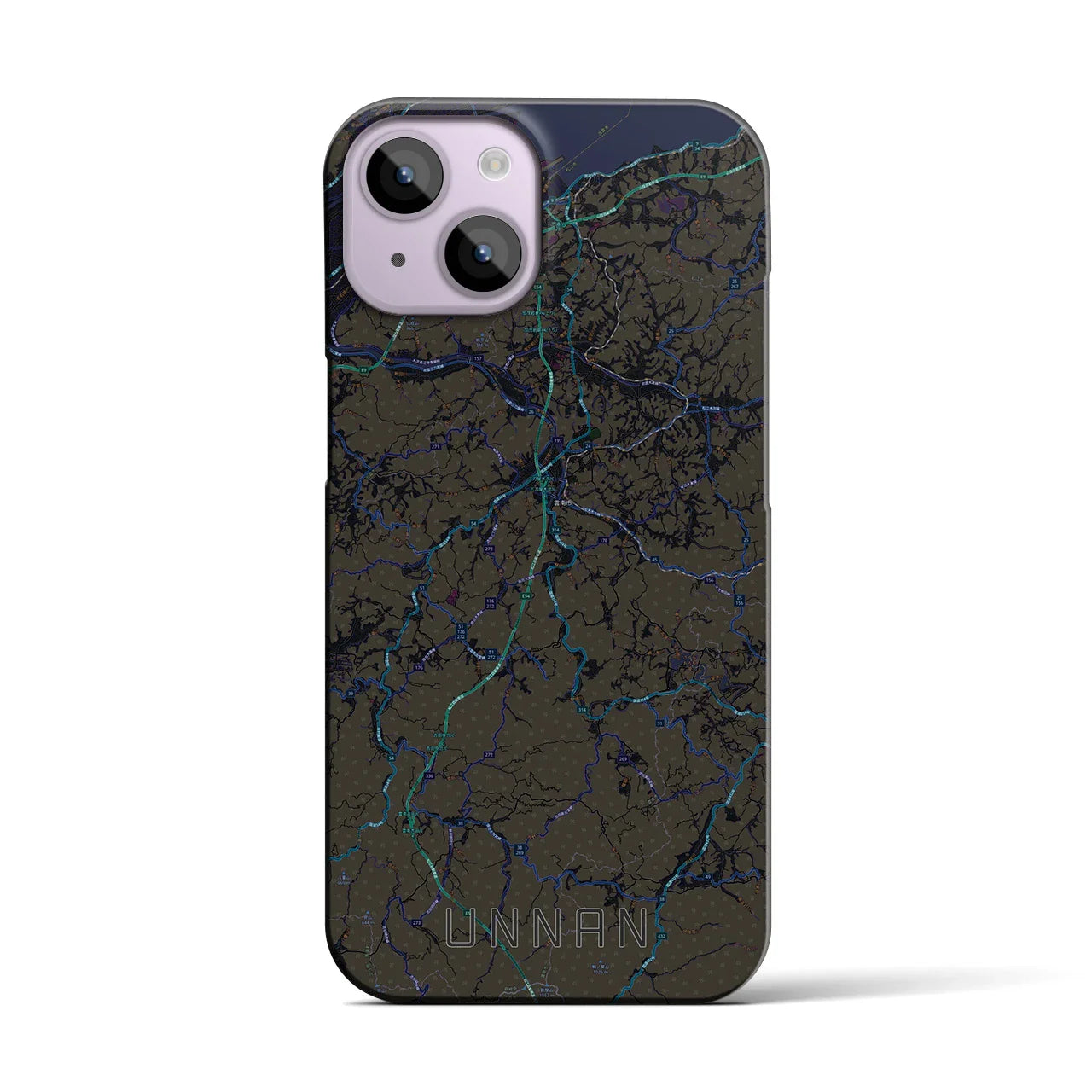 【雲南(島根県)】地図柄iPhoneケース(バックカバータイプ)