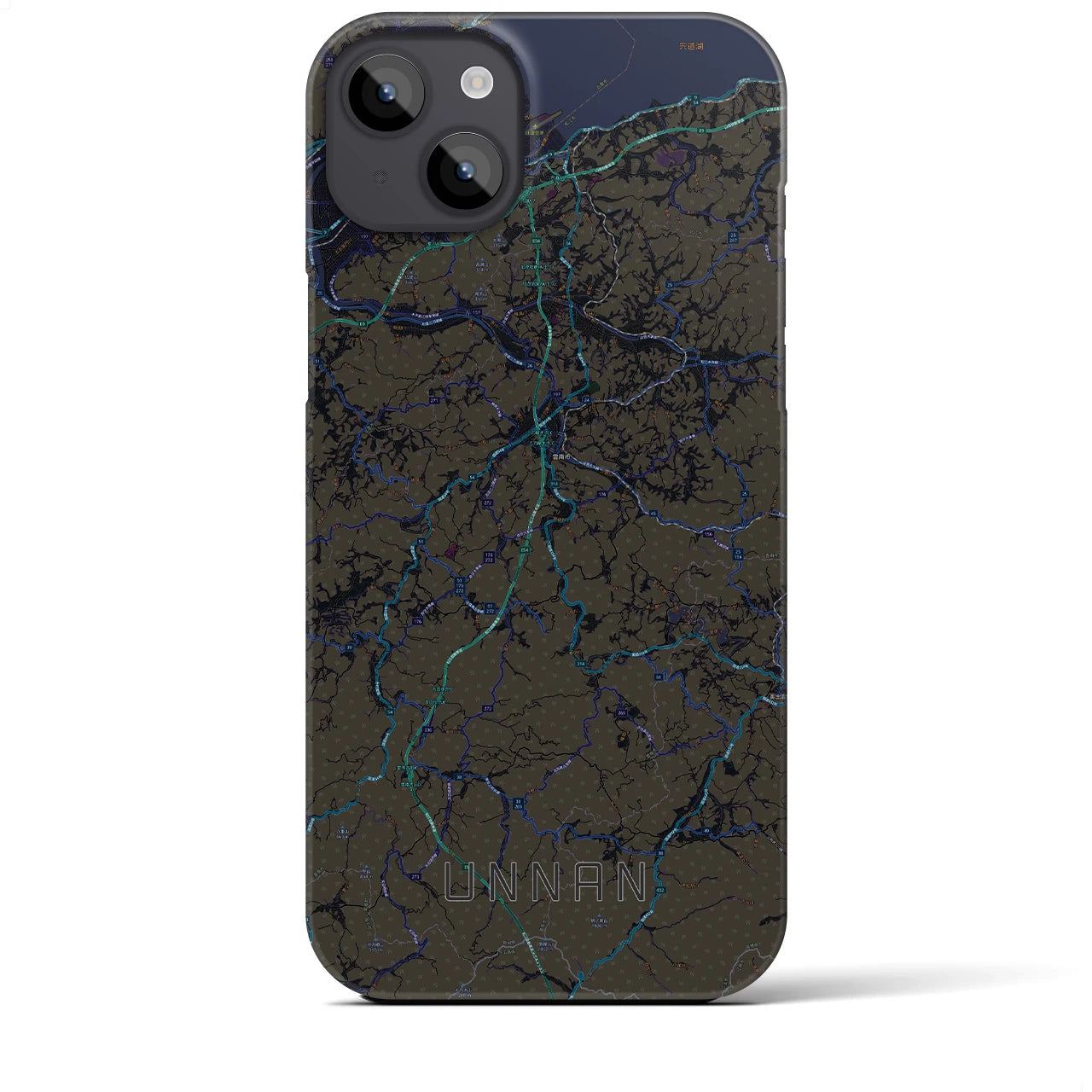 【雲南(島根県)】地図柄iPhoneケース(バックカバータイプ)