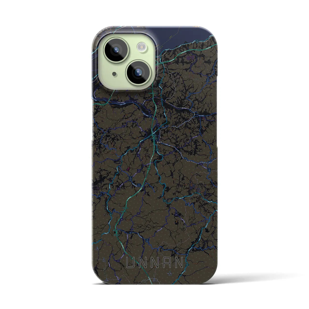 【雲南(島根県)】地図柄iPhoneケース(バックカバータイプ)