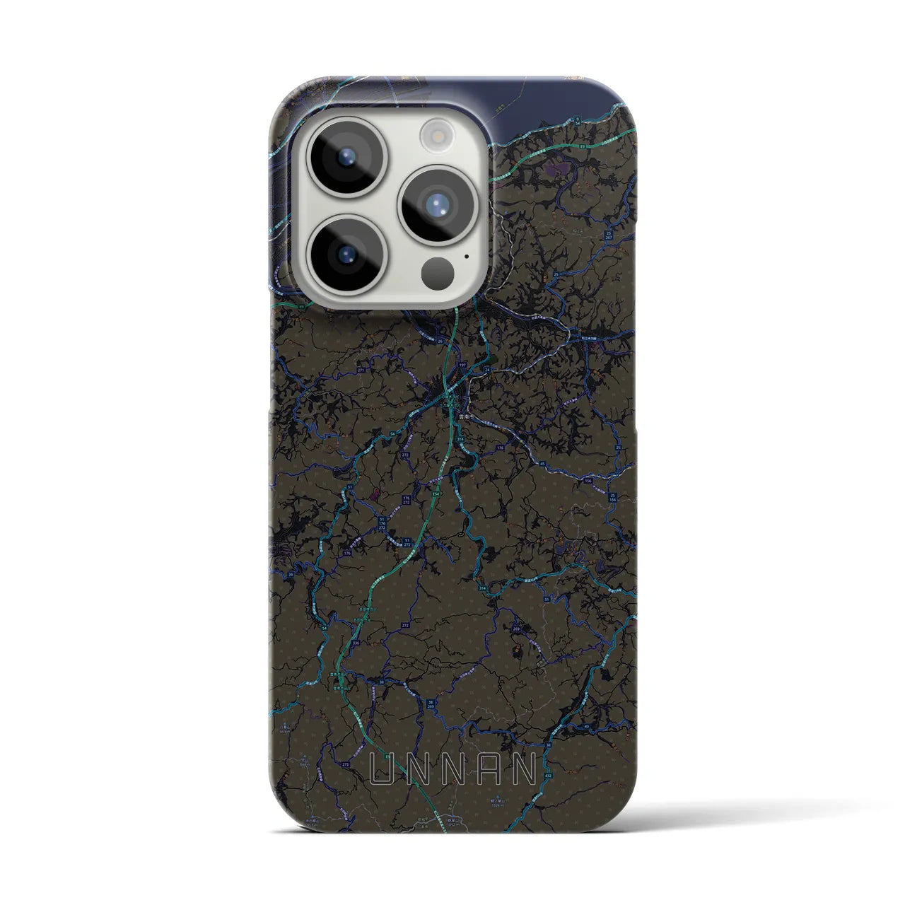 【雲南(島根県)】地図柄iPhoneケース(バックカバータイプ)