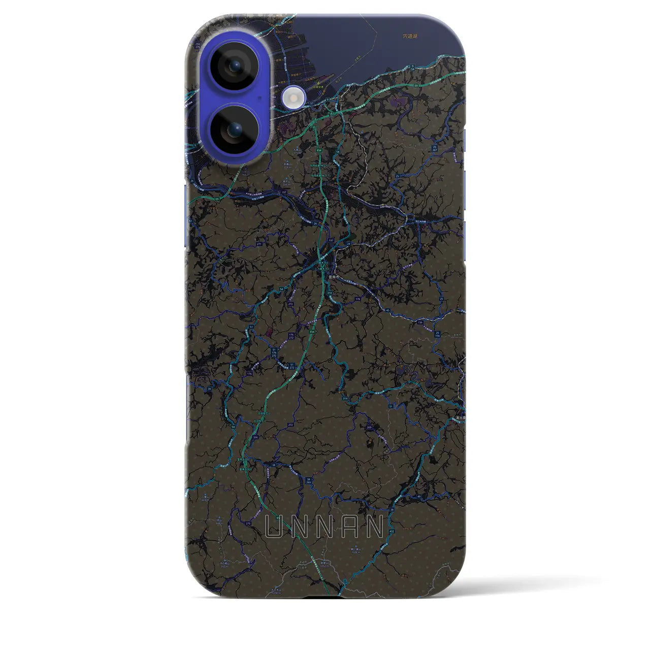 【雲南(島根県)】地図柄iPhoneケース(バックカバータイプ)