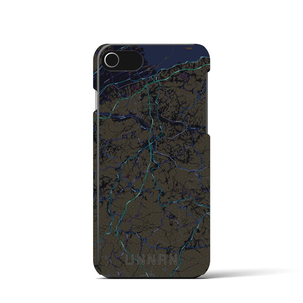 【雲南(島根県)】地図柄iPhoneケース(バックカバータイプ)
