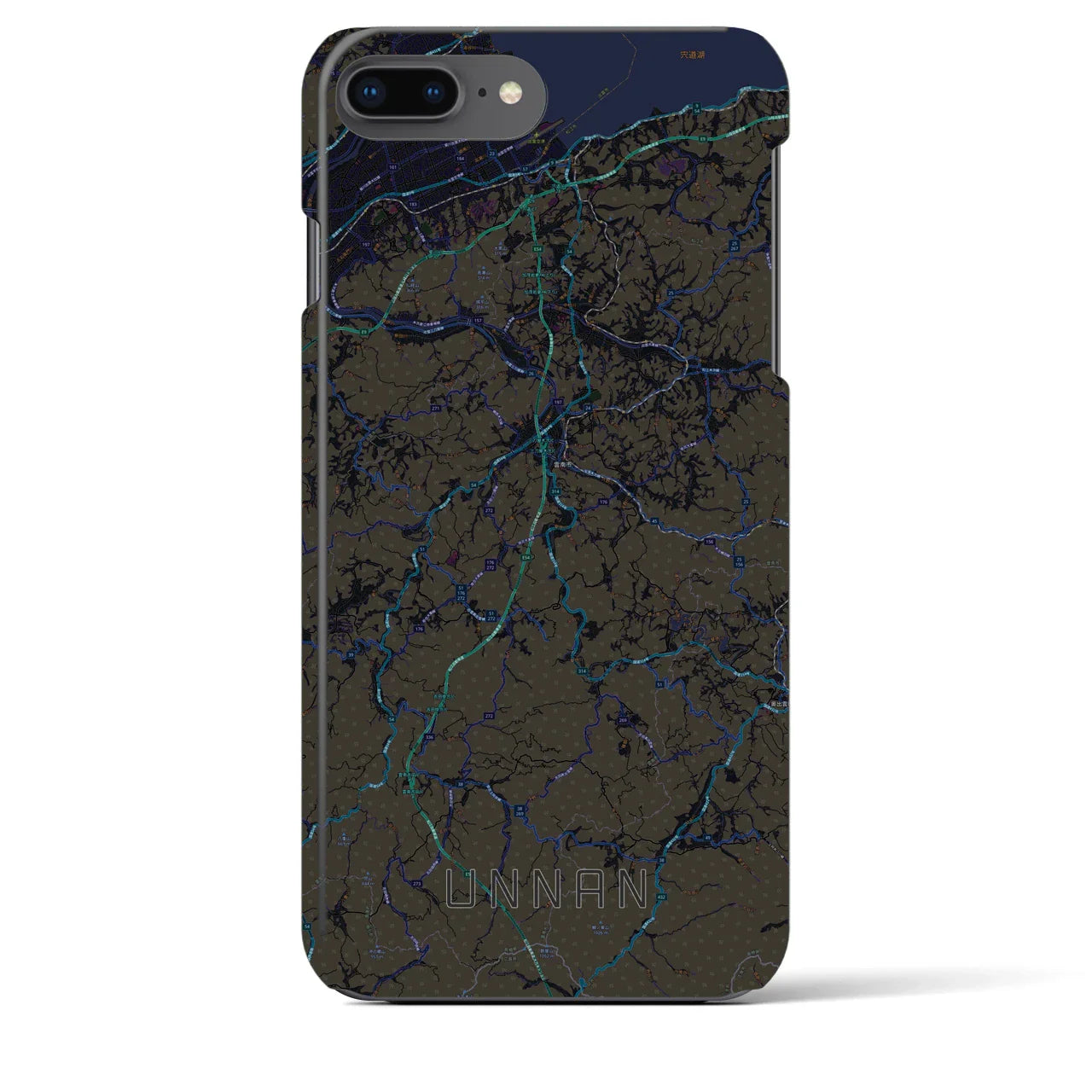 【雲南(島根県)】地図柄iPhoneケース(バックカバータイプ)
