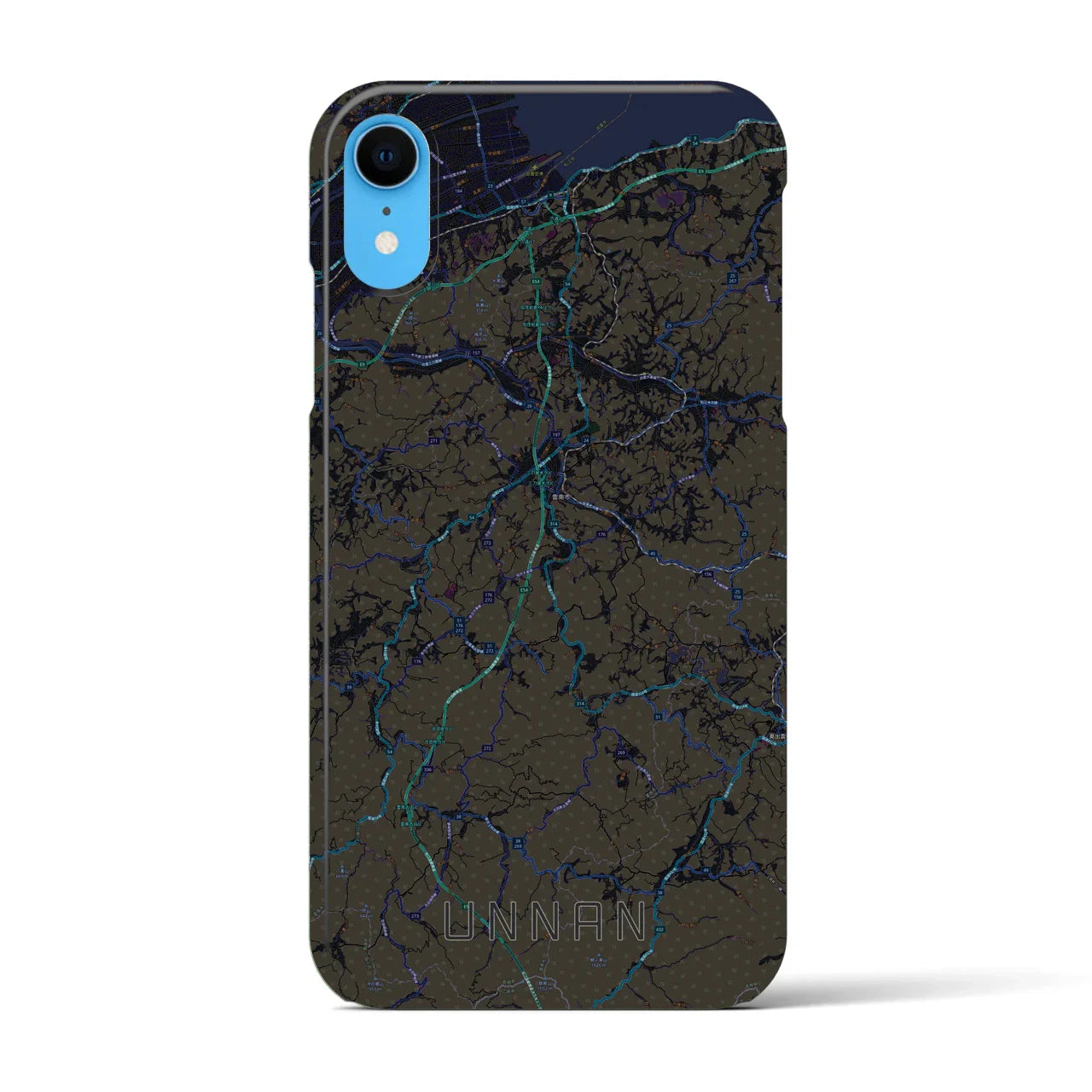 【雲南(島根県)】地図柄iPhoneケース(バックカバータイプ)