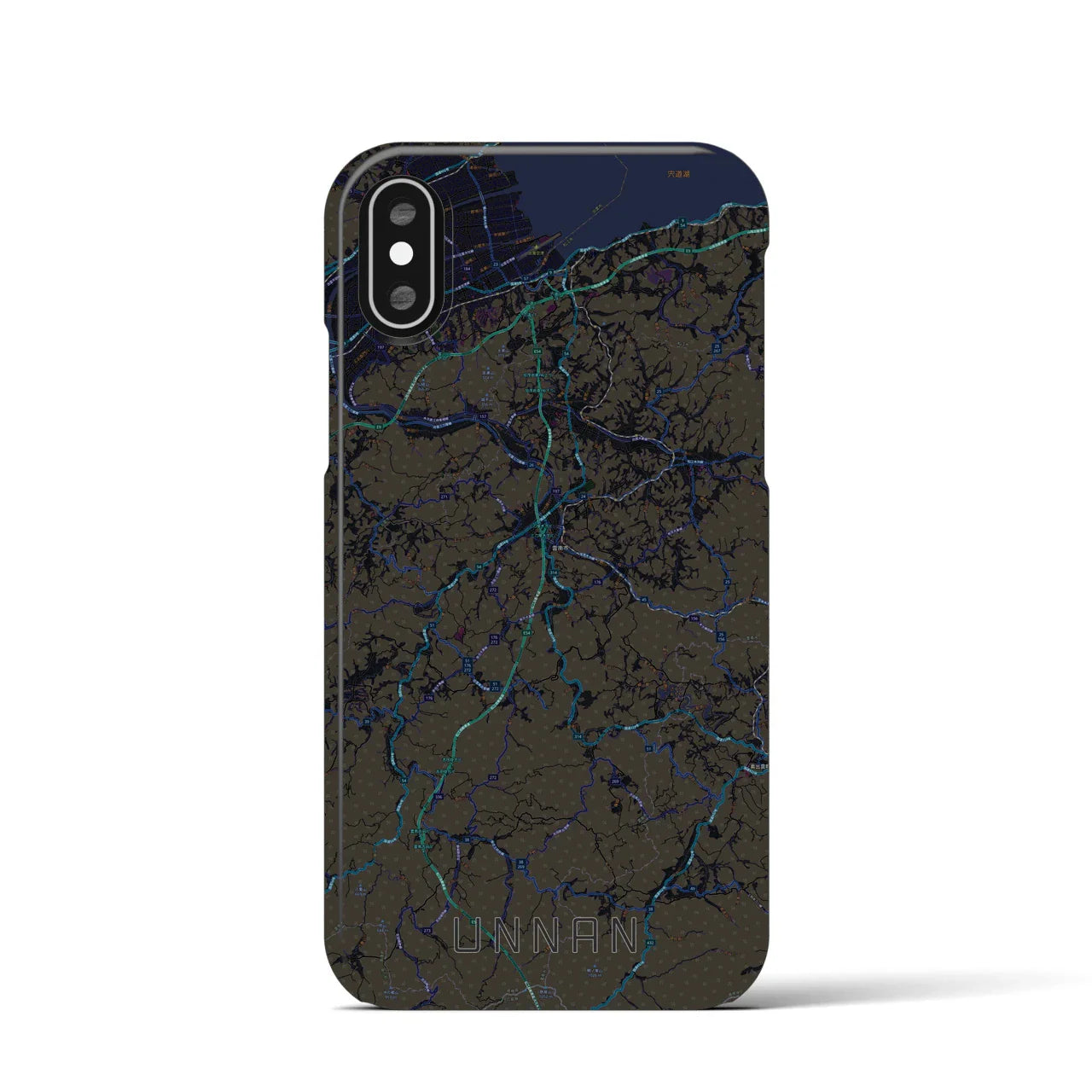 【雲南(島根県)】地図柄iPhoneケース(バックカバータイプ)