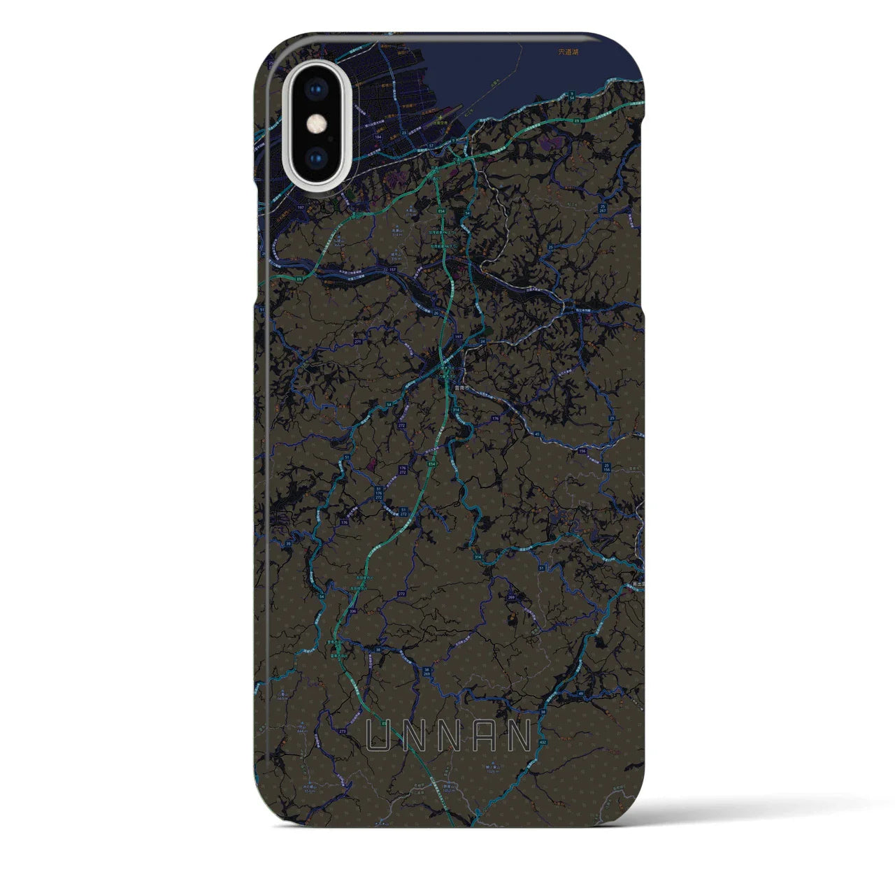 【雲南(島根県)】地図柄iPhoneケース(バックカバータイプ)