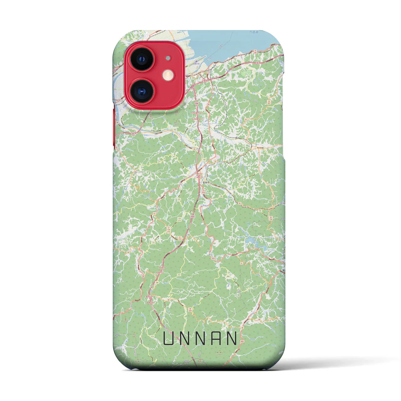 【雲南(島根県)】地図柄iPhoneケース(バックカバータイプ)
