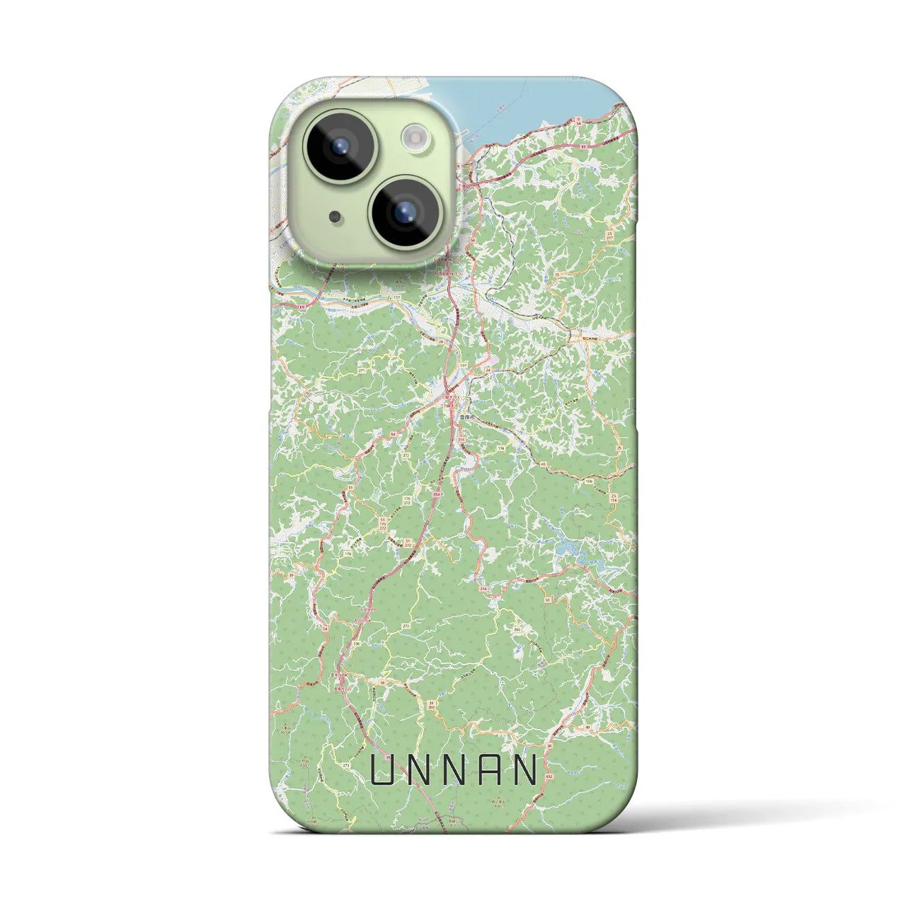 【雲南(島根県)】地図柄iPhoneケース(バックカバータイプ)