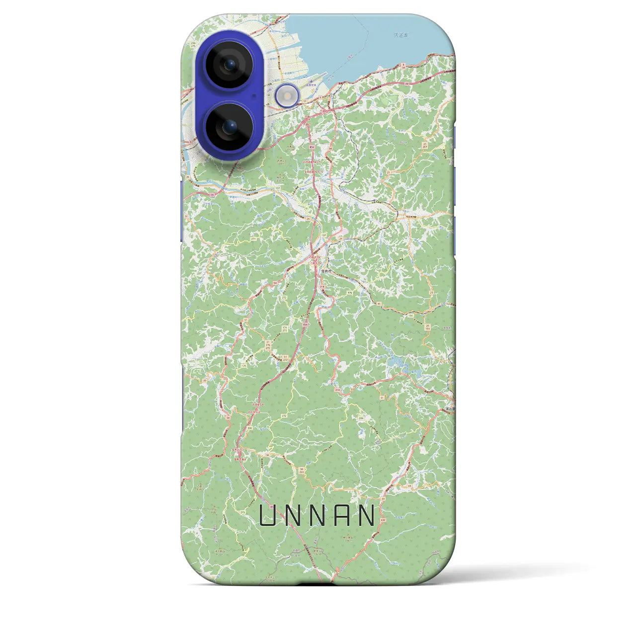 【雲南(島根県)】地図柄iPhoneケース(バックカバータイプ)