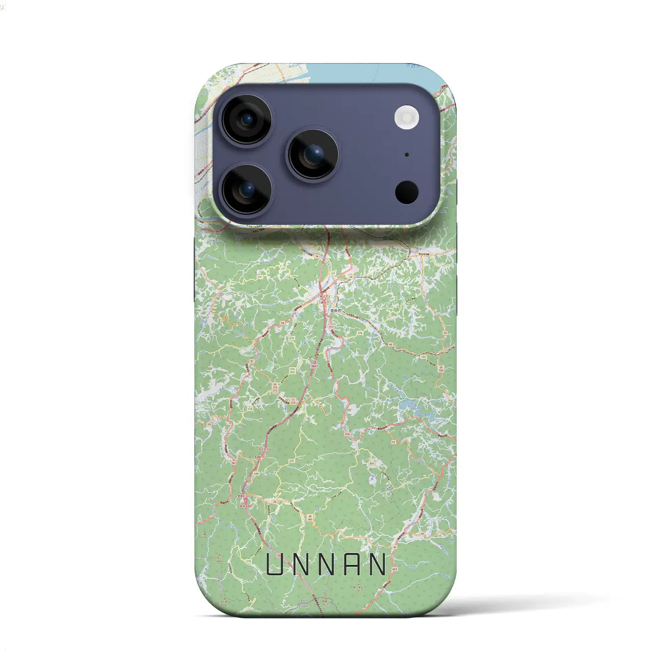 【雲南(島根県)】地図柄iPhoneケース(バックカバータイプ)ブラック・iPhone 17 Pro Max 用