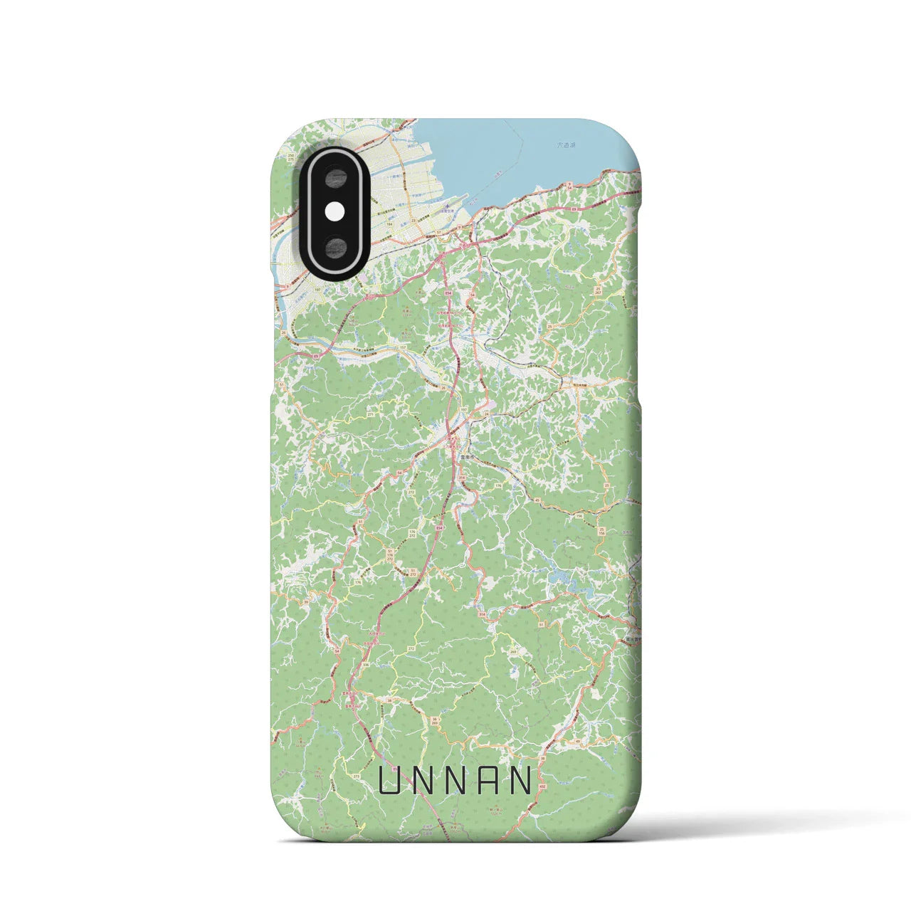 【雲南(島根県)】地図柄iPhoneケース(バックカバータイプ)