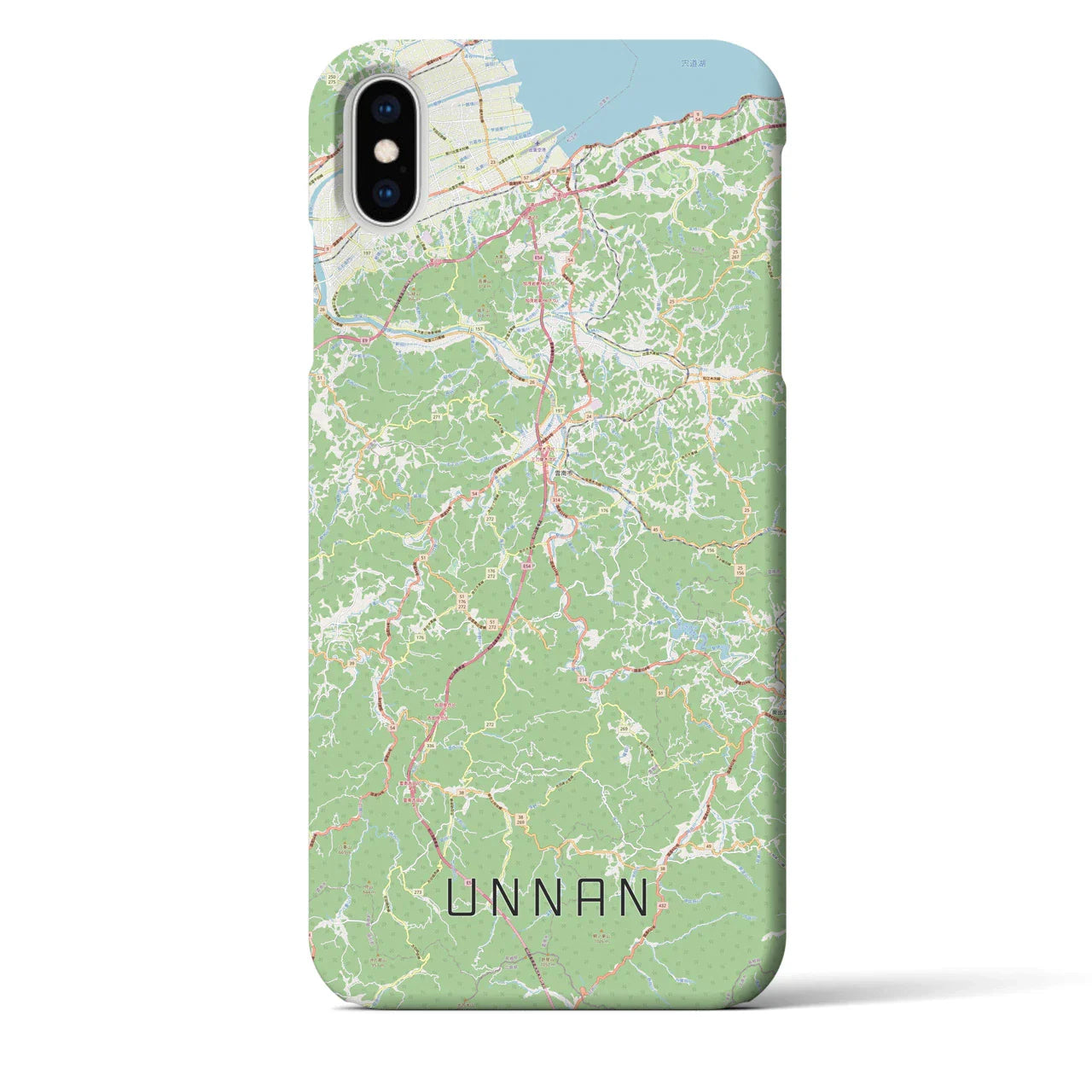 【雲南(島根県)】地図柄iPhoneケース(バックカバータイプ)