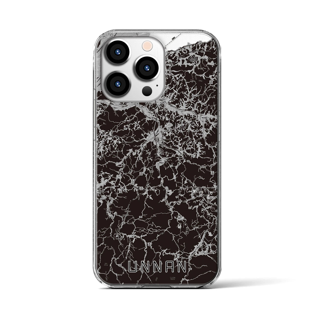 【雲南(島根県)】地図柄iPhoneケース(クリアタイプ)