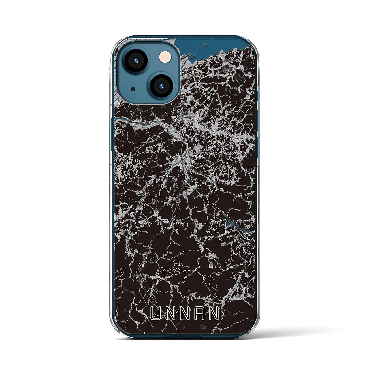 【雲南(島根県)】地図柄iPhoneケース(クリアタイプ)