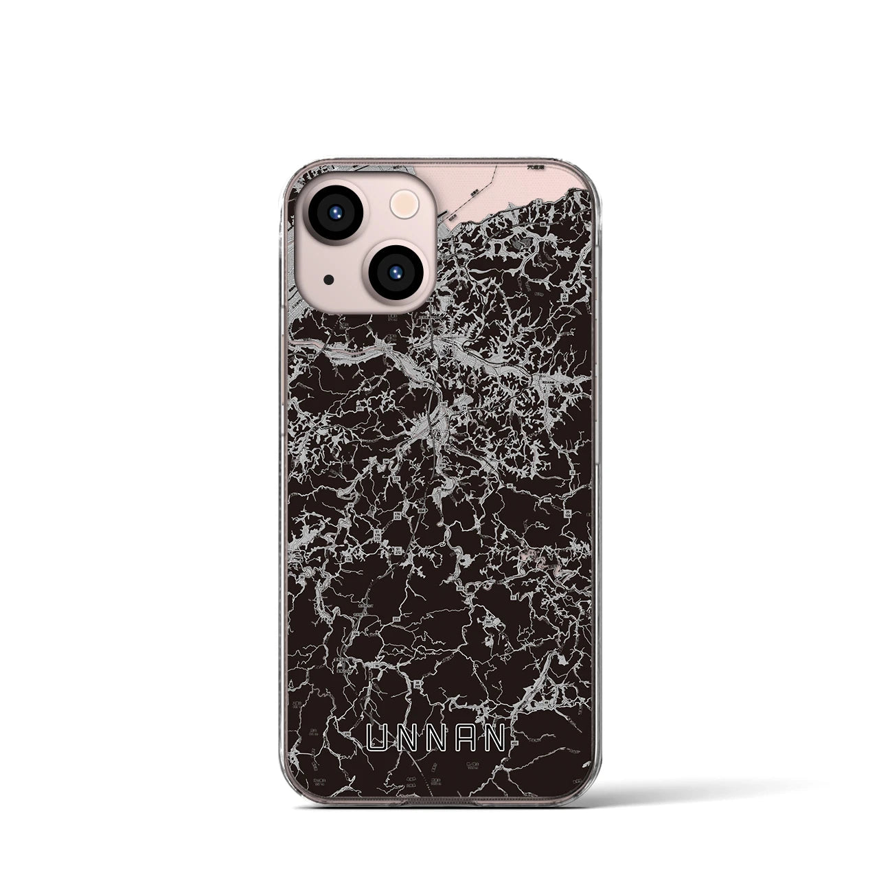 【雲南(島根県)】地図柄iPhoneケース(クリアタイプ)