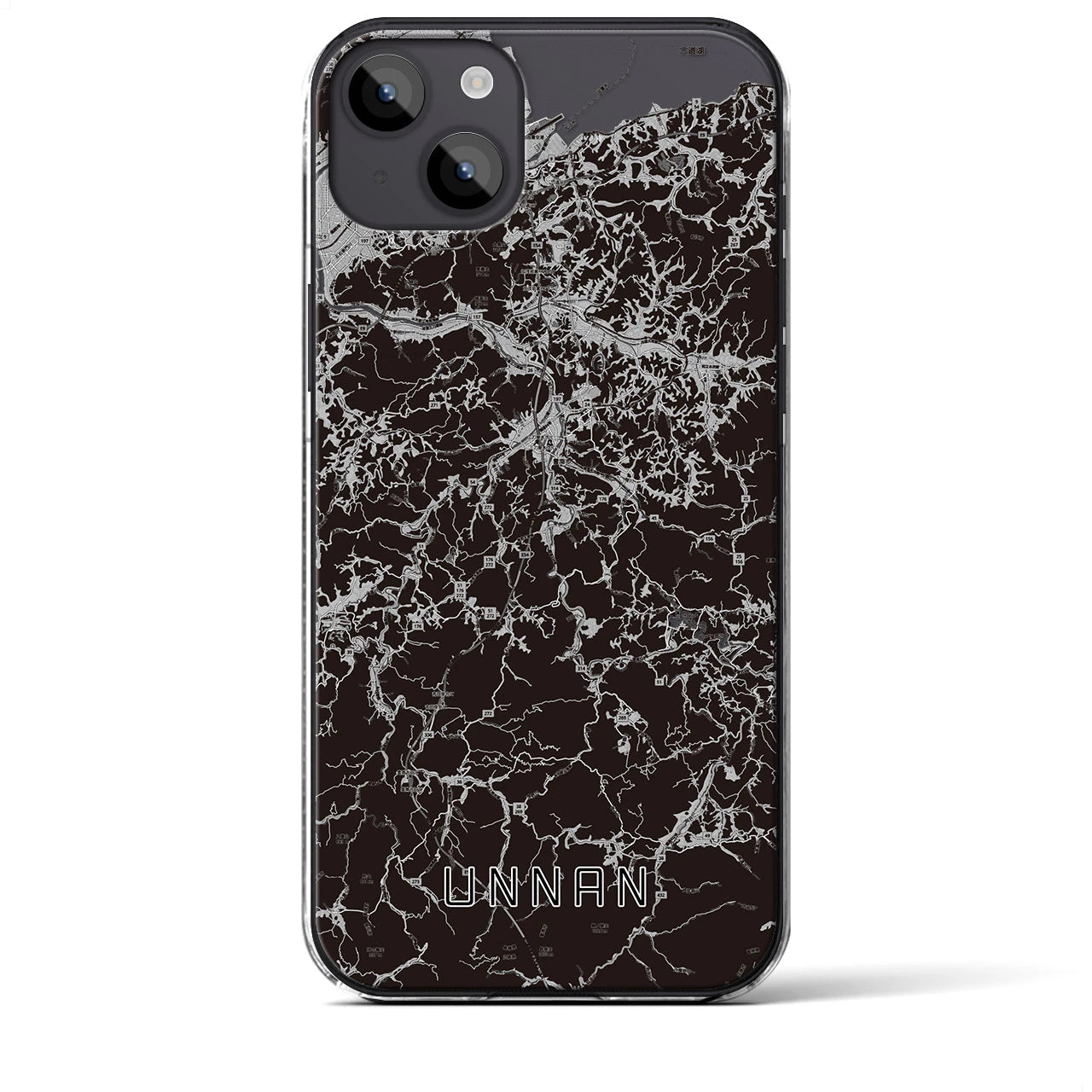 【雲南(島根県)】地図柄iPhoneケース(クリアタイプ)