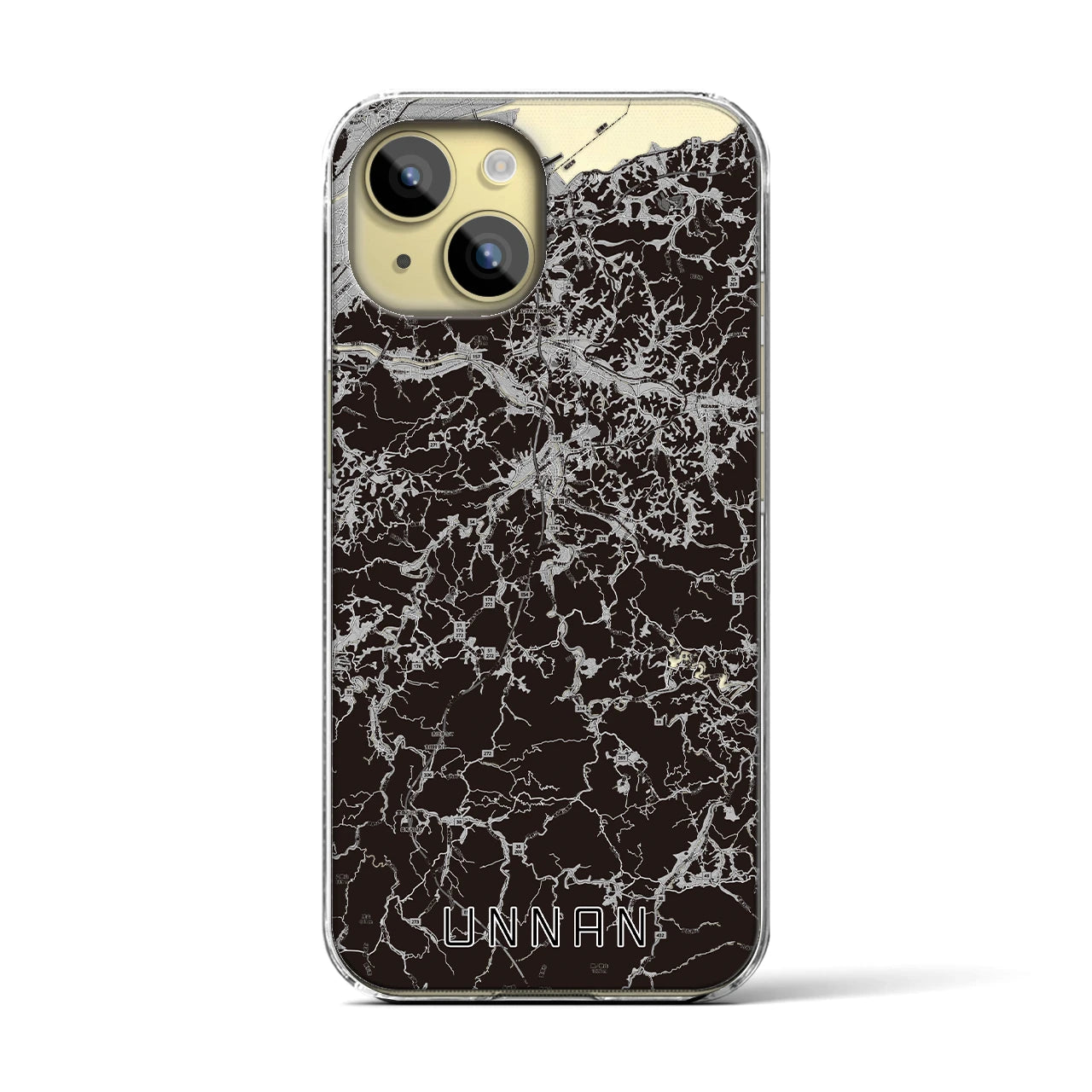 【雲南(島根県)】地図柄iPhoneケース(クリアタイプ)