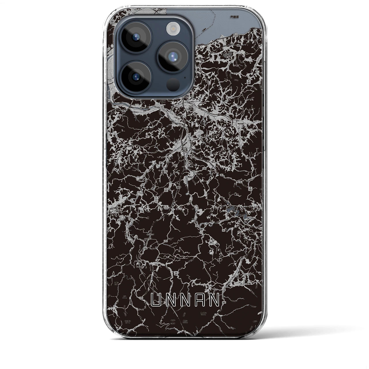 【雲南(島根県)】地図柄iPhoneケース(クリアタイプ)