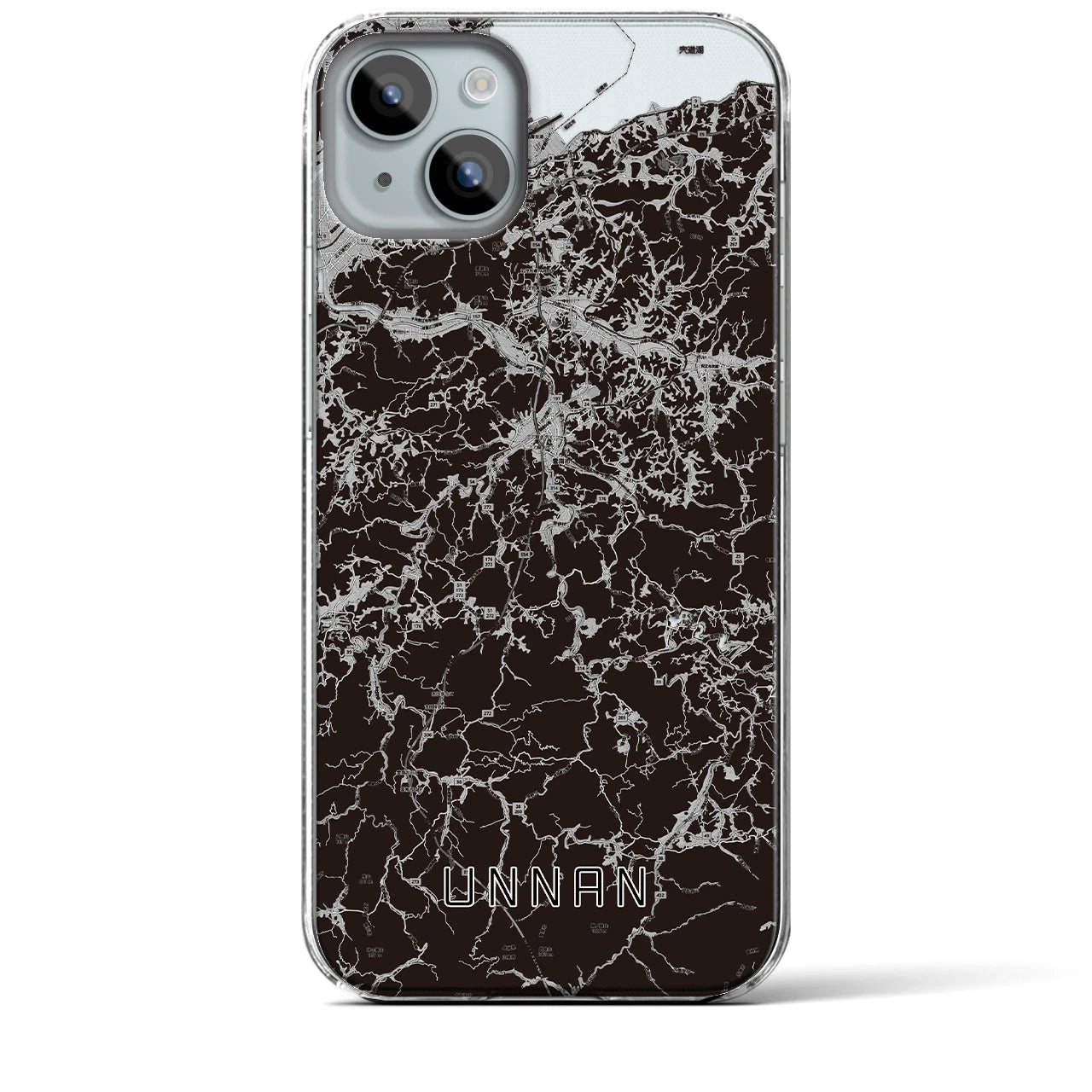 【雲南(島根県)】地図柄iPhoneケース(クリアタイプ)