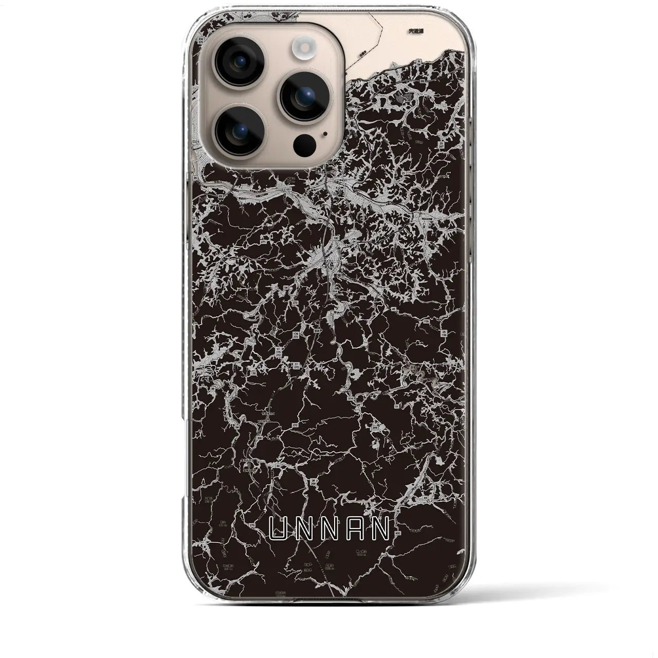 【雲南(島根県)】地図柄iPhoneケース(クリアタイプ)