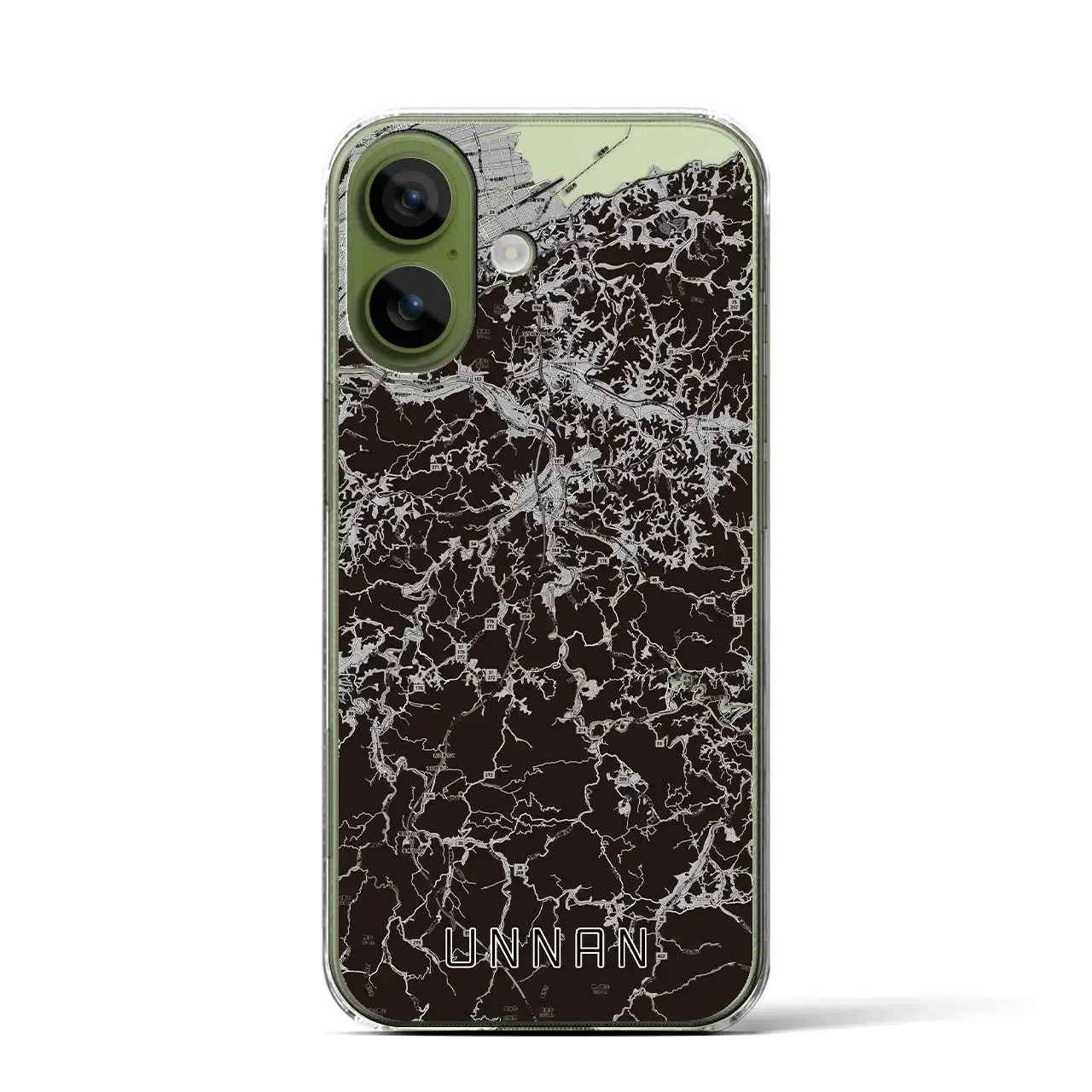 【雲南(島根県)】地図柄iPhoneケース(クリアタイプ)