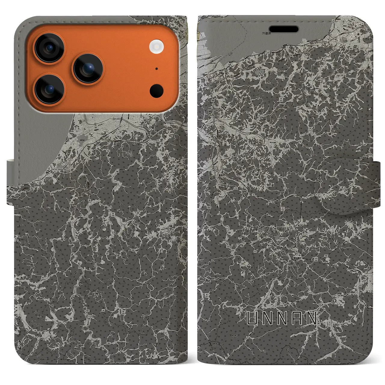 【雲南(島根県)】地図柄iPhoneケース(手帳タイプ)