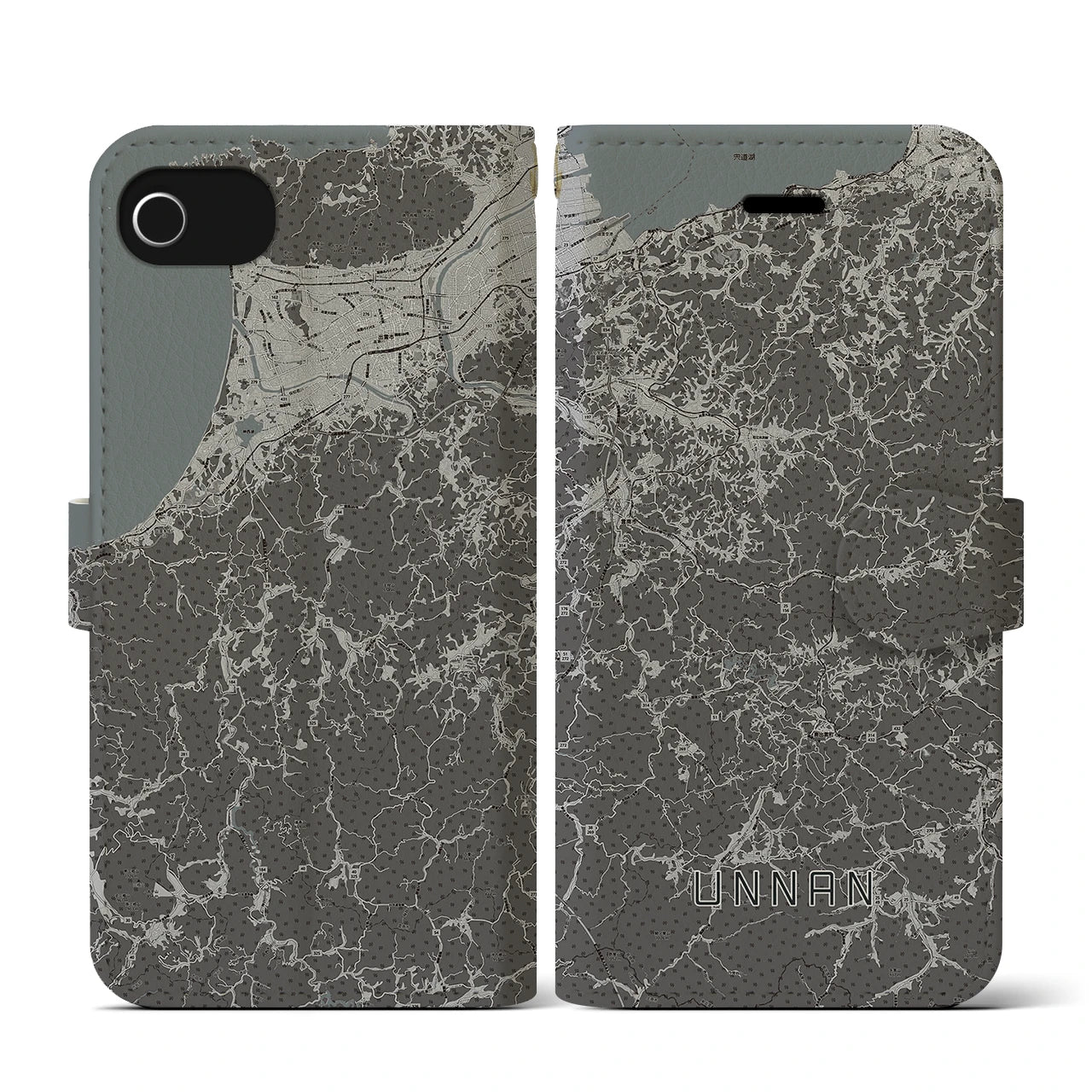 【雲南(島根県)】地図柄iPhoneケース(手帳タイプ)