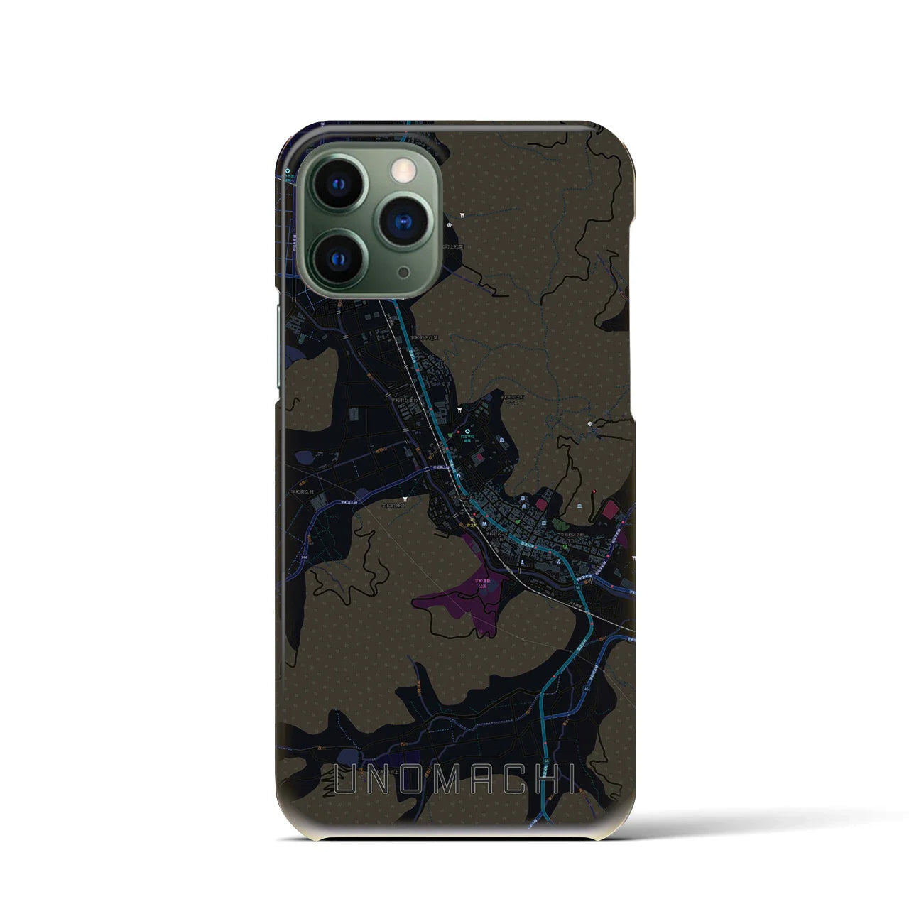 【卯之町(愛媛県)】地図柄iPhoneケース(バックカバータイプ)