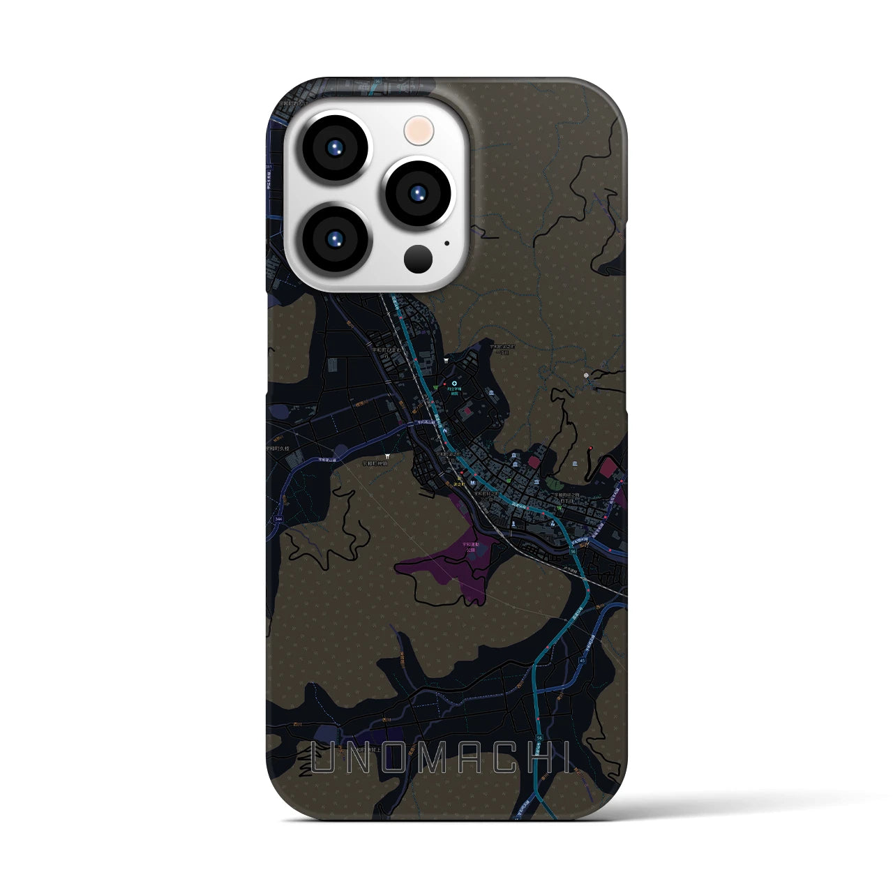 【卯之町(愛媛県)】地図柄iPhoneケース(バックカバータイプ)