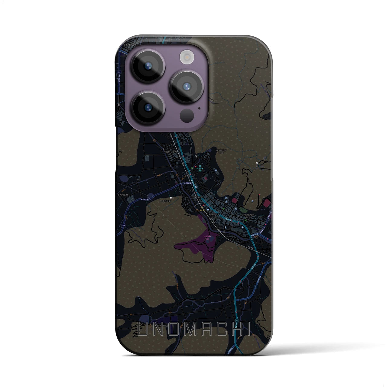 【卯之町(愛媛県)】地図柄iPhoneケース(バックカバータイプ)