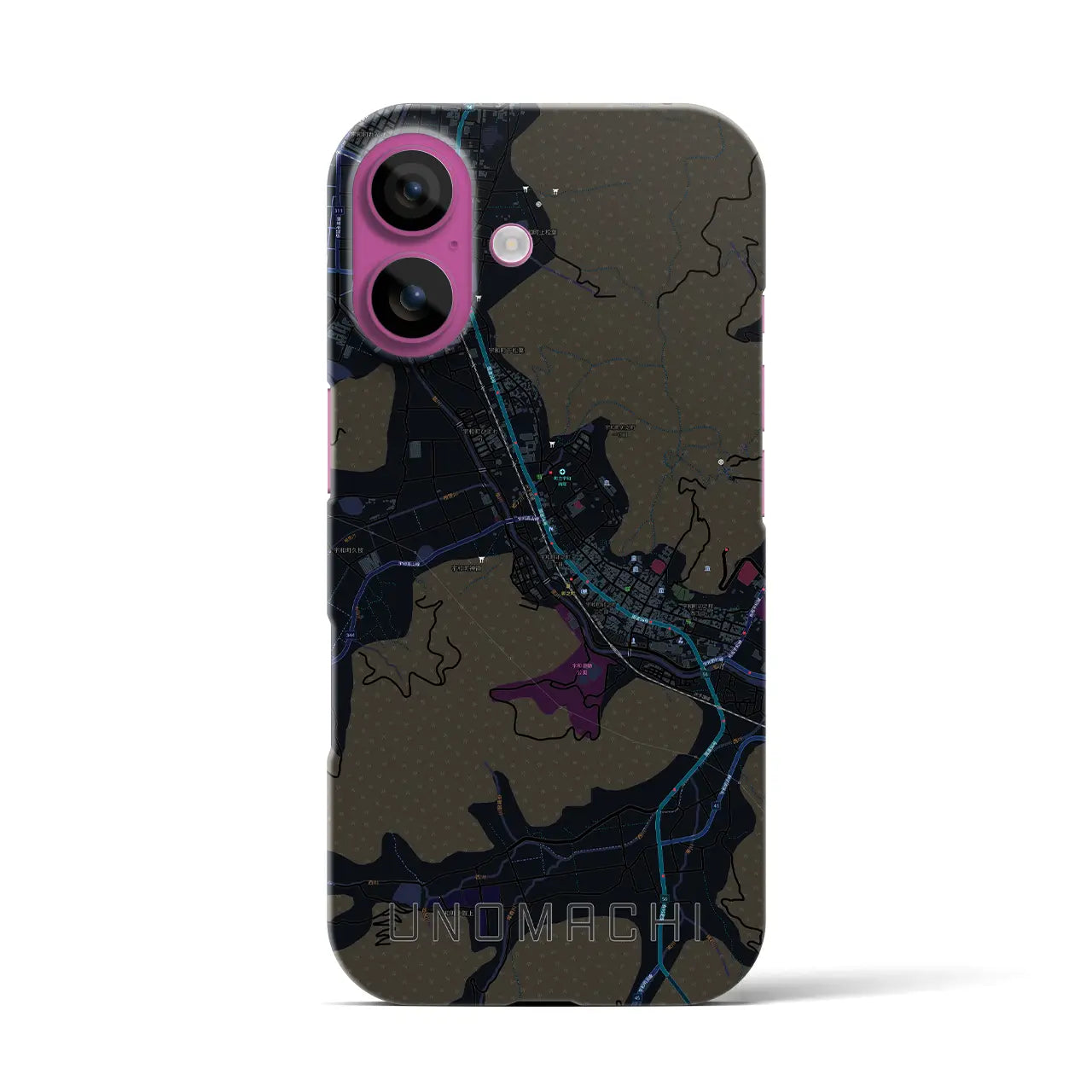 【卯之町(愛媛県)】地図柄iPhoneケース(バックカバータイプ)