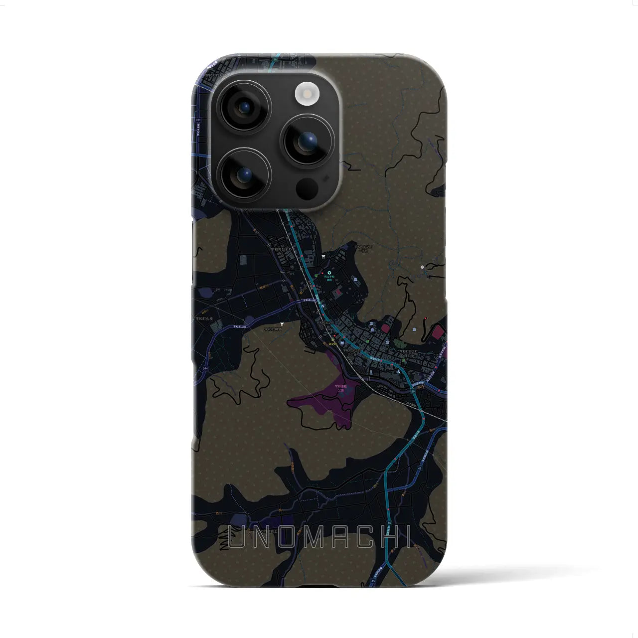 【卯之町(愛媛県)】地図柄iPhoneケース(バックカバータイプ)